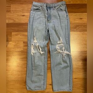 Universal Thread Light Blue Distressed Boyfriend Jeans
